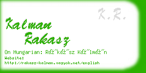 kalman rakasz business card